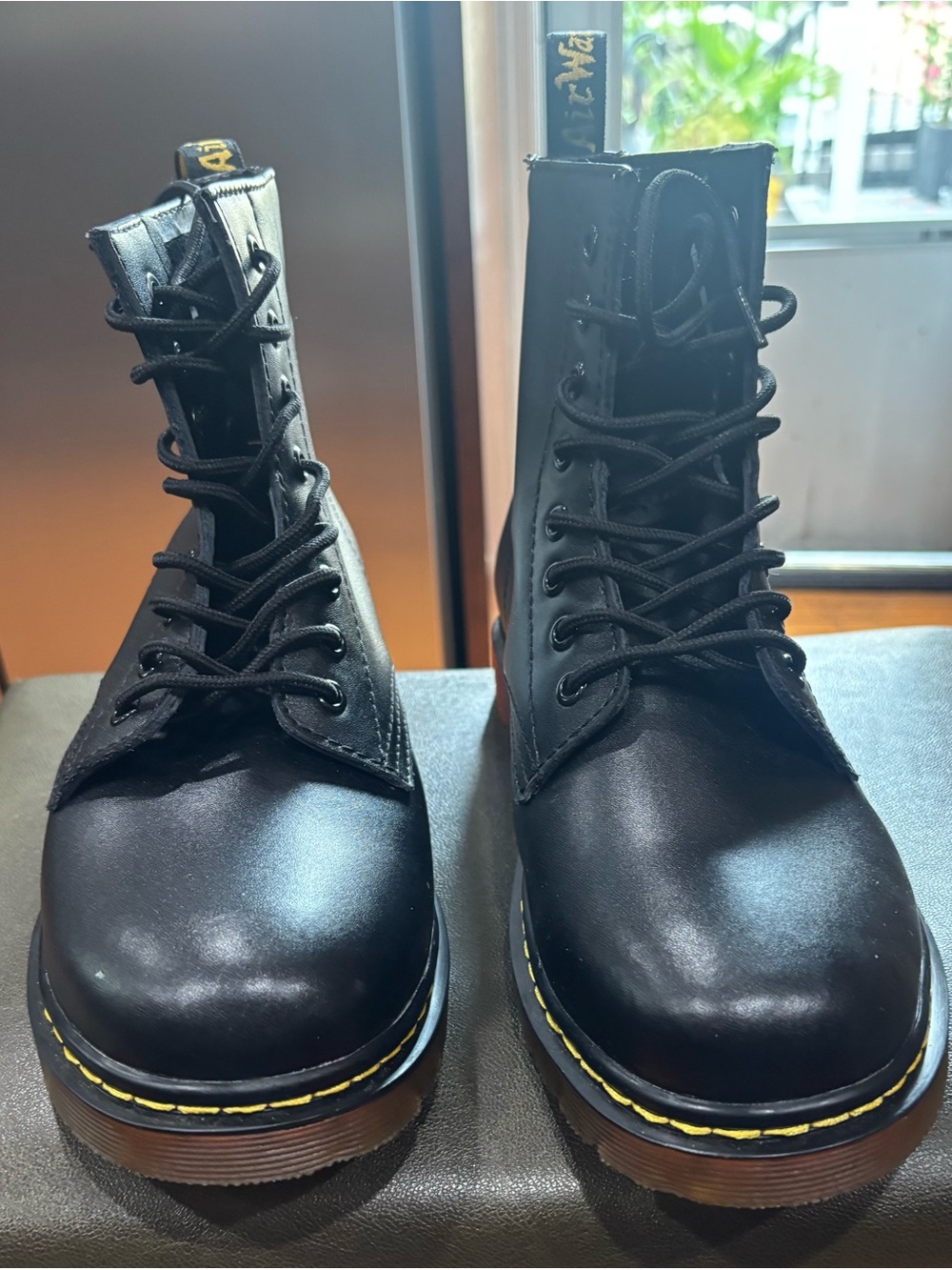 Dr. Martens Black Smooth Leather 8-holes Men’s EU45/US 11 Boots Air Cushion Sole